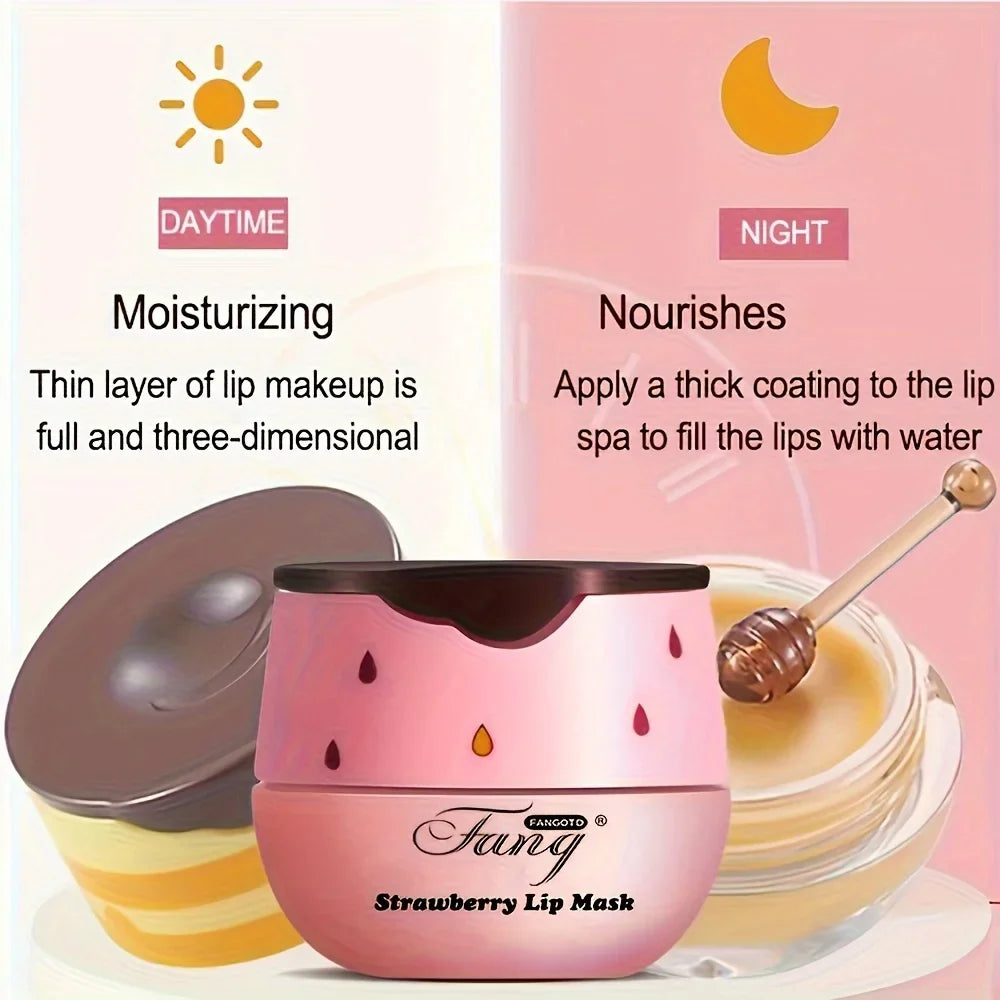 2 Pack Bee Balm Lip Balm, Exfoliating & Hydrating & Prevention Dry and Cracked Lip Scrubs Lip Sleeping Mask Reduces Lip Lines