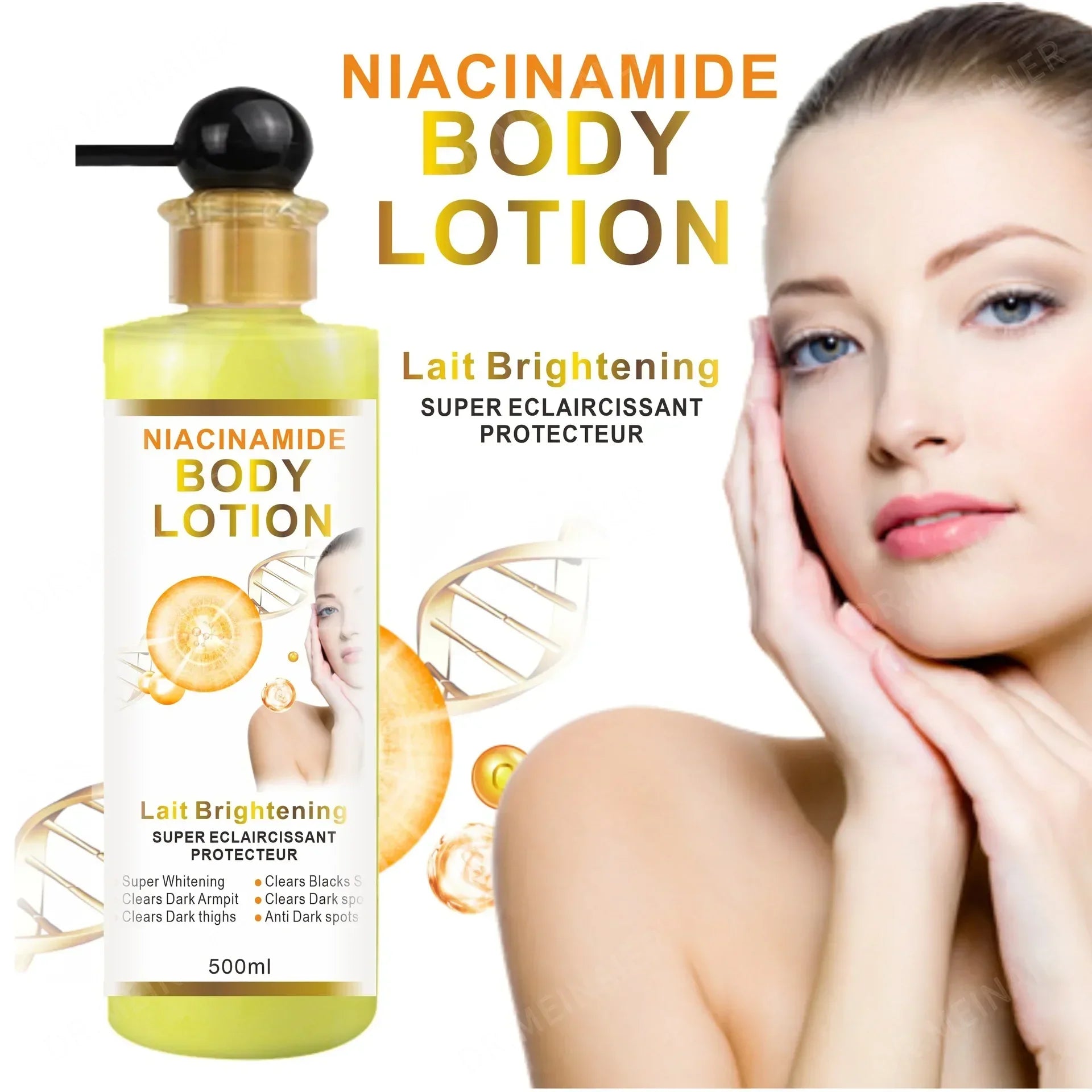 500ml Argan Whitening Body Lotion Moisturizing Refreshing and Not Greasy Body Cream Kojic Acid and Carrot Body Lotion
