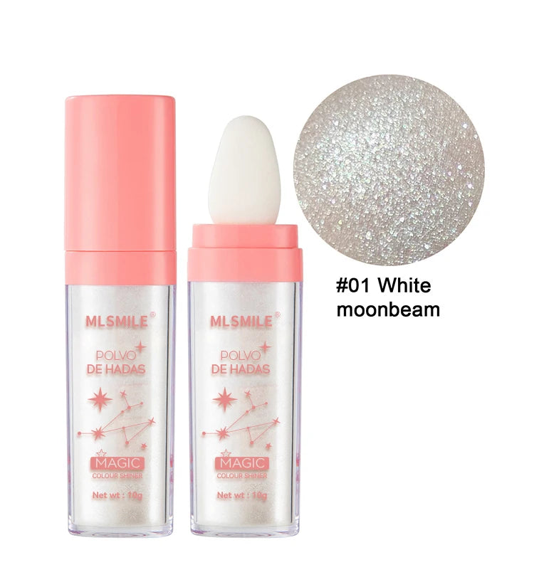3 Colors Glitter Powder Highlighter Makeup Body Brightens the Natural Face Blusher Fairy Highlight Patting Powder