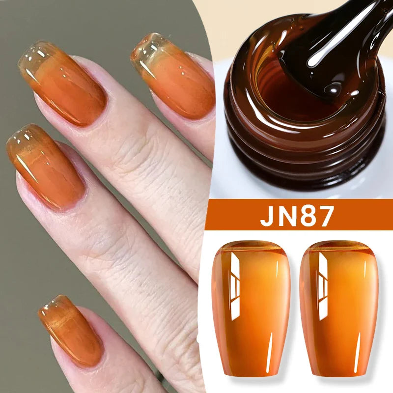 BORN PRETTY 10ml Jelly Nude Gel Nail Polish 50 Colors Semi Transparent Nail Art Nail Supplies Soak off UV LED Nails Gel Varnish