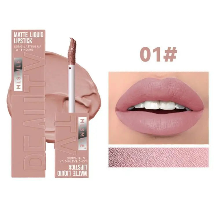 6 Colors Nude Matte Lip Gloss Waterproof Lasting Lipstick Nude Red Pink Velvet Liquid Lipsticks Makeup Cosmetic