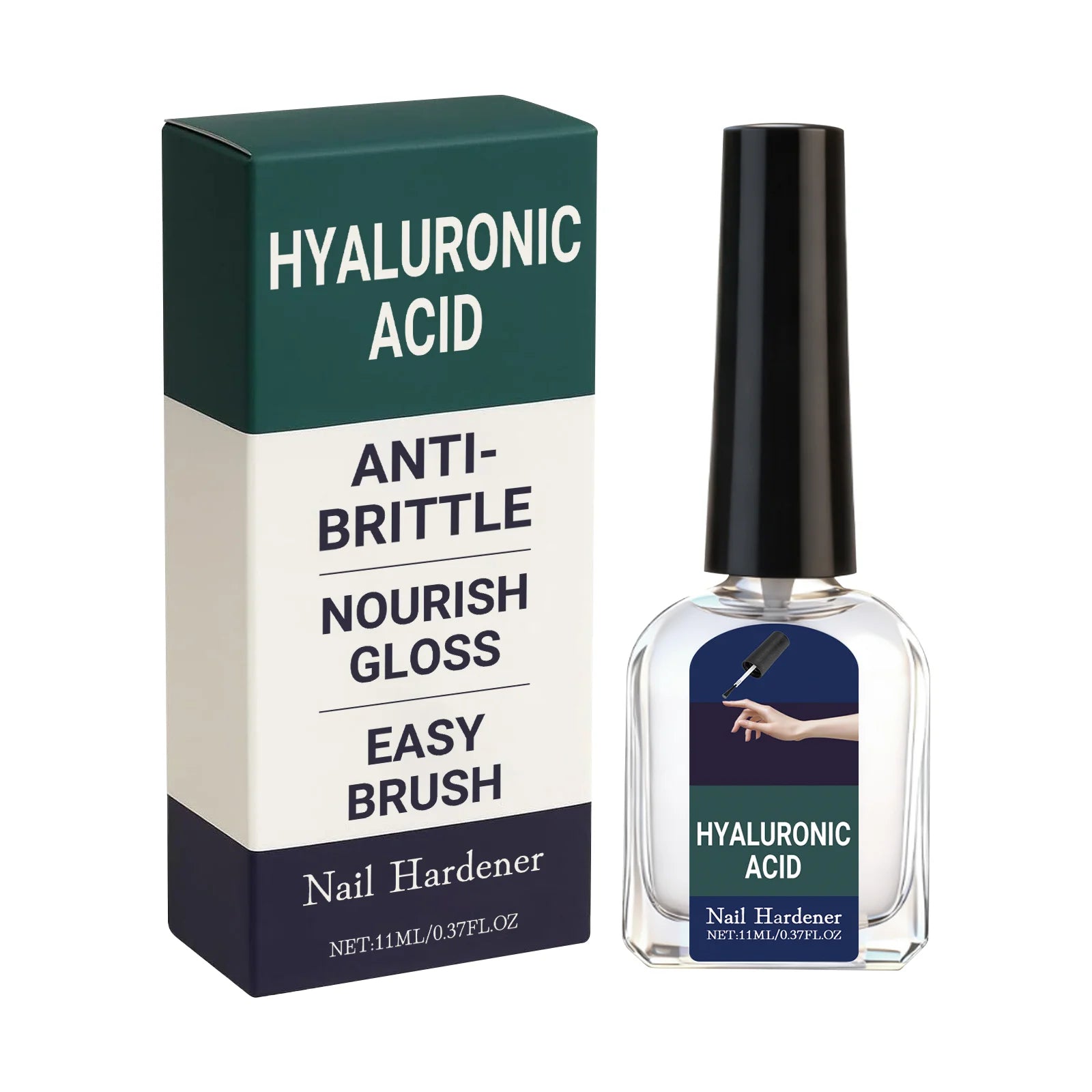 Hyaluronic Acid Nail Hardener Nourish Brittle Hands Feet Nails Repair Dry Breakage Nails Gloss Growth Nail Strengthening Drops
