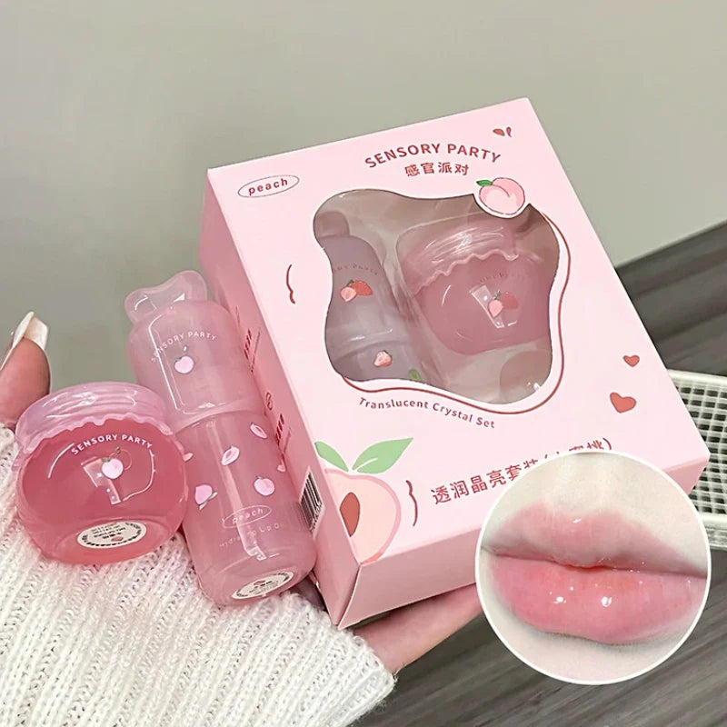 SENSORY PARTY Hydrating & Brightening Lip Mask - Deep Moisture, Lip Wrinkle Reduction, 24-Hour Hydration Lip Oil