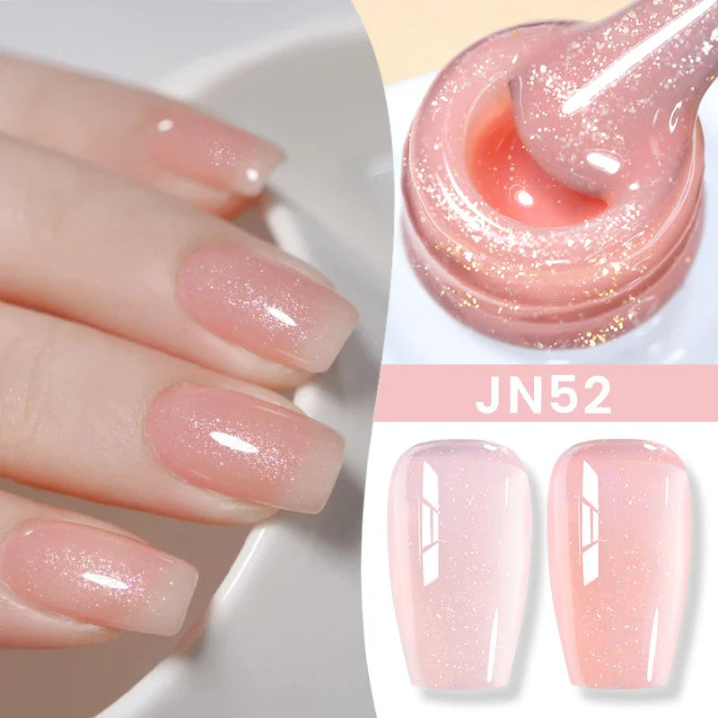 BORN PRETTY 10ml Jelly Nude Gel Nail Polish 50 Colors Semi Transparent Nail Art Nail Supplies Soak off UV LED Nails Gel Varnish