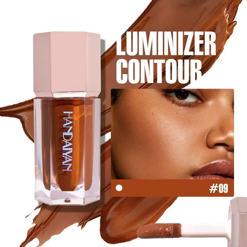 Shimmer Liquid Highlighter Stick Face Makeup Bronzer Cream Rouge Tint Contouring Highlighter Pen Women Body Brighten Cosmetic
