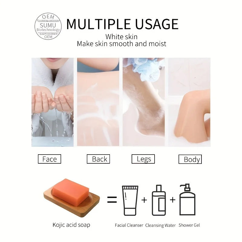 2 pcs Papaya Soap with Salicylic Acid Handmade Essential Oil Soap, Perfect for Holiday Gifts