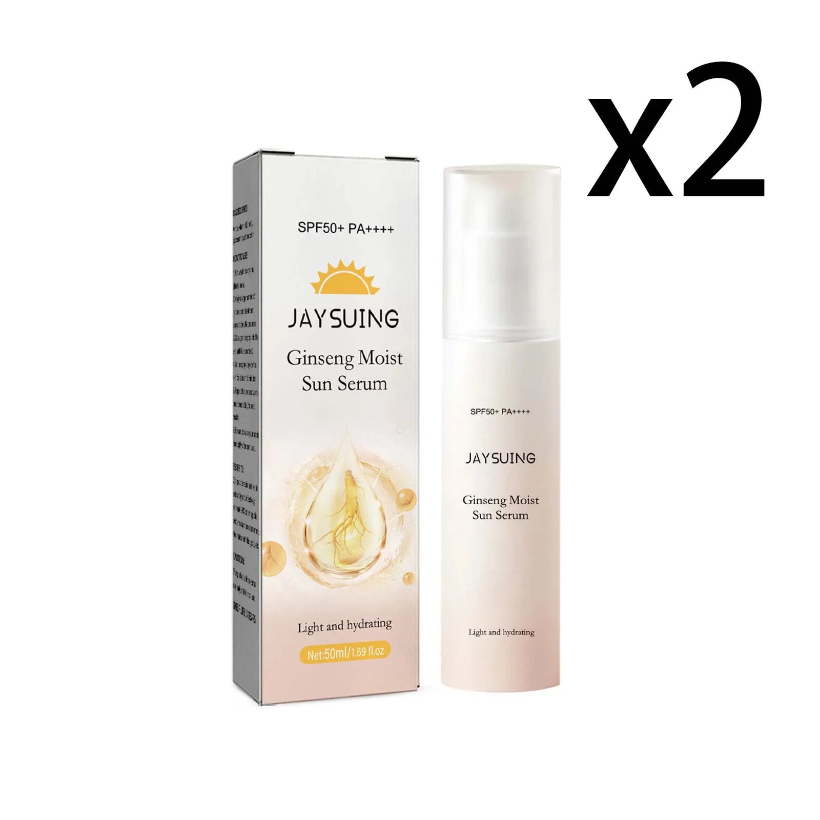 Ginseng Moisturizing Sunscreen SPF 50 Prevent Tanning Repair Sunburn Oil Control Resist Melanin Antioxidant UV Resistant Cream