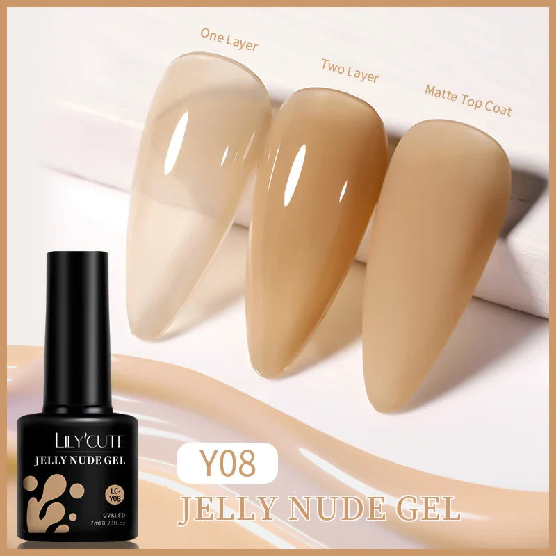 LILYCUTE 129 Colors 7ML Nail Gel Polish Nail Supplies Vernis Semi Permanent Nail Art Manicure Soak Off LED UV Gel Nail Varnishes