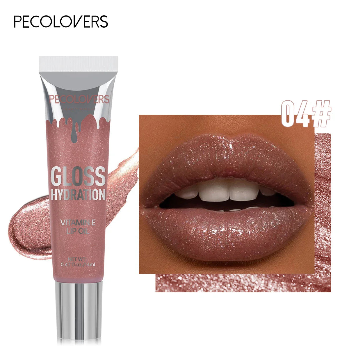 Crystal Jelly Lip Gloss Tube Lip Moisturizing Oil Shiny Lip Oil Moisturizing Women's Lip Gloss Makeup Lip Gloss Cosmetics