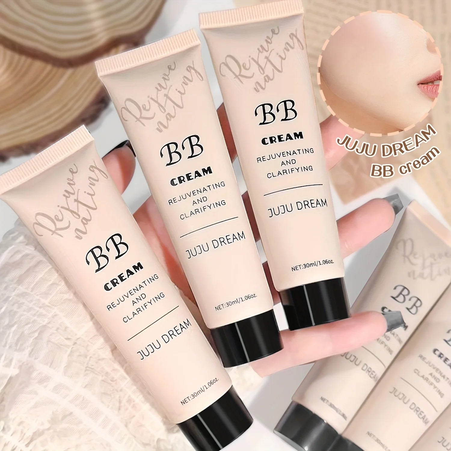 Natural Concealer BB Cream, moisturizing and nourishing, Korean natural translucent primer, long-lasting for all skin types
