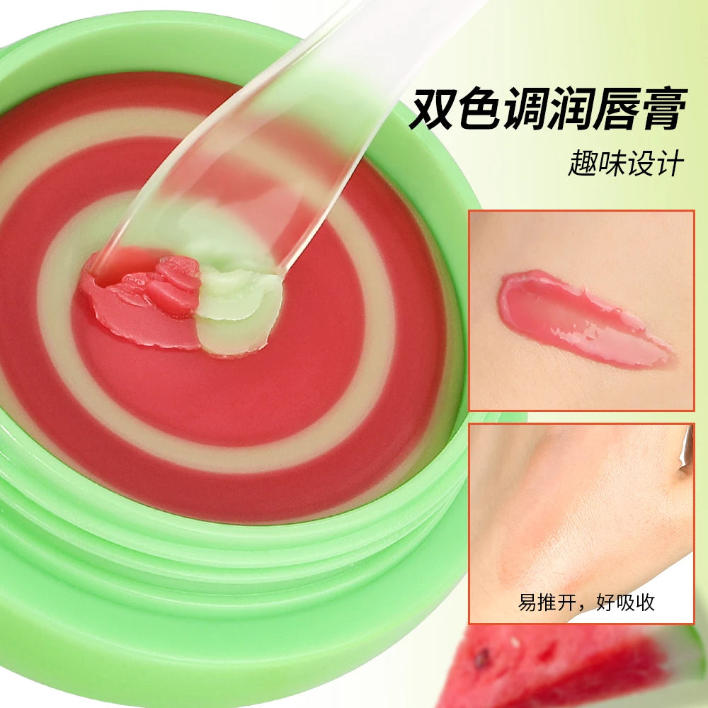Overnight Lip Mask Treatment 2-Tone Color - Hydrating Spiral Texture Reduce Lip Lines, Anti-Cracking Dry Lips Care Sleeping Mask
