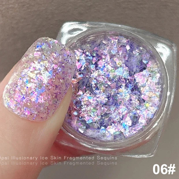Colorful Star Sequin Aurora Ultrathin Glitter Powder Sparkle Magic Mirror Powder Nail Art Accessories Decorations Manicure Tools