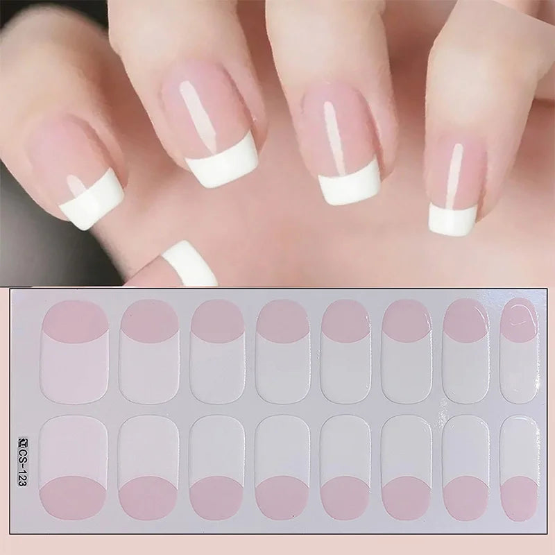 Full Cover Nail Stickers Fashion Nail Polish Nail Decoration Sparkling Glitter Self Adhesive Manicure Designer Nail Art Sticker