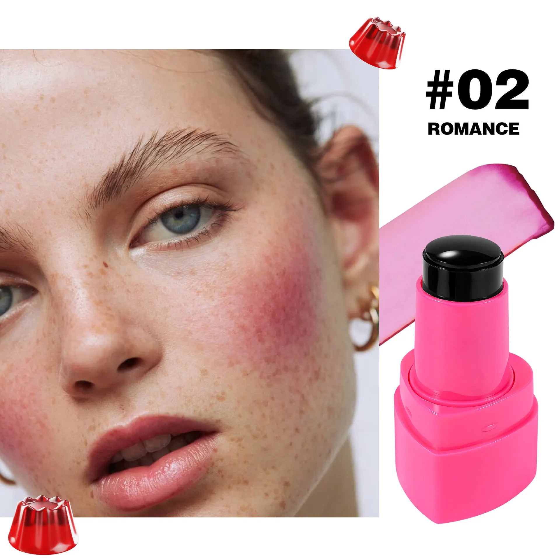 Lip Cheek Jelly Blush Stick Water Tint Lightweight Long Lasting Makeup Blusher Cosmetics Natural Flush Beauty
