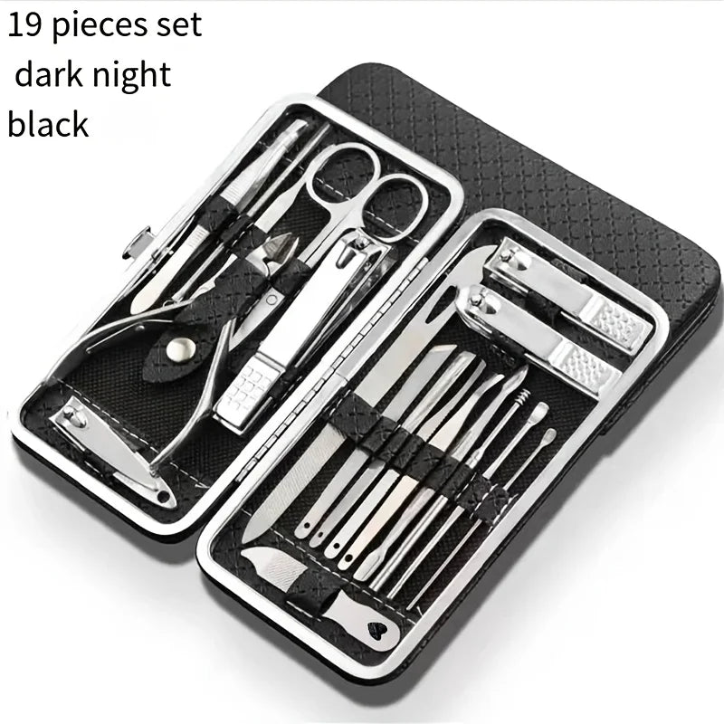 Home Nail Clipper Set of 10/25 Pieces Large Size Dead Skin Pliers Diagonal to Remove Dead Skin Small Eyebrow Clipper Leather Sle