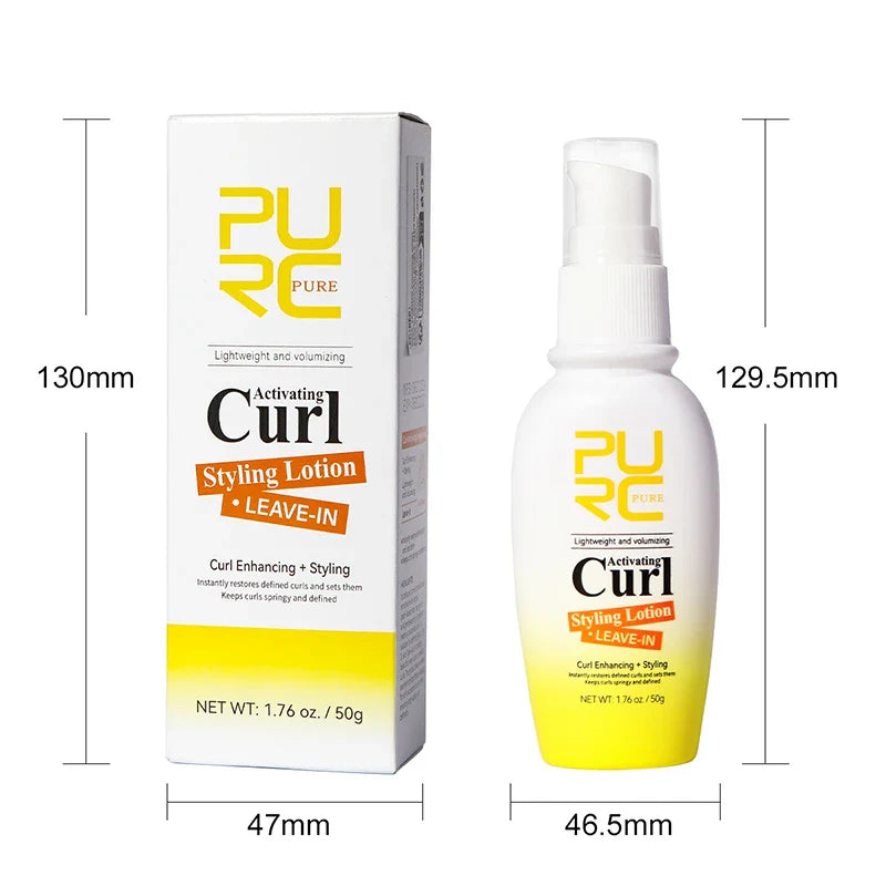 PURC Hair Curling Cream Curl Enhancer Spray Smoothing Bounce Wave Defining Cream for Women Anti-frizz Hair Care Conditioner