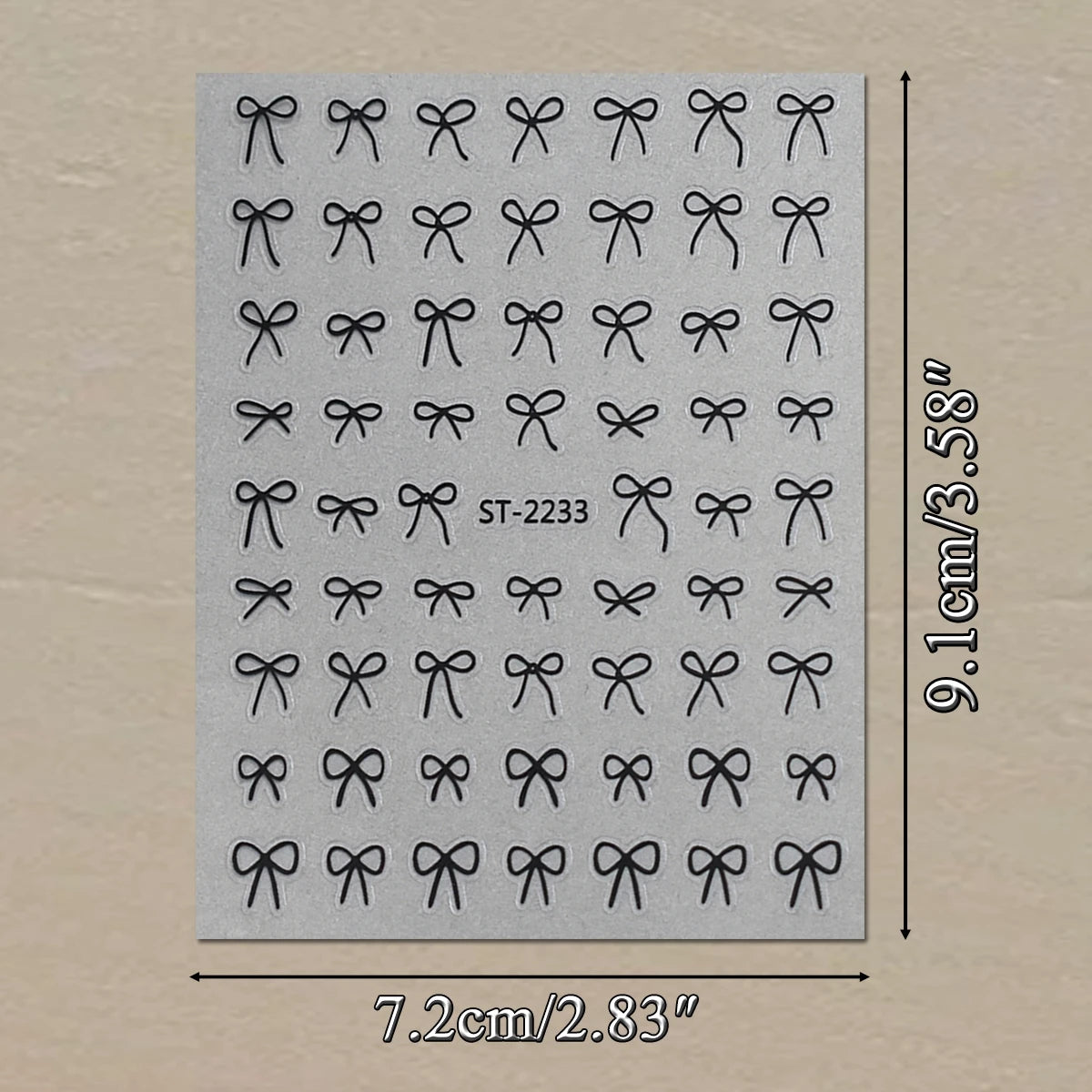 2 to 30 Sheets 3D Bow Nail Art Stickers, Mini Ribbon Outline Decals, Transparent Self-Adhesive Cute Design for DIY Manicure