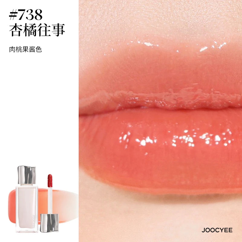 Joocyee Lip Tint Korean Smoked Lip Glaze 3D Lipstick Lip Plumper Gloss Mirror Moisturizing Korean Makeup