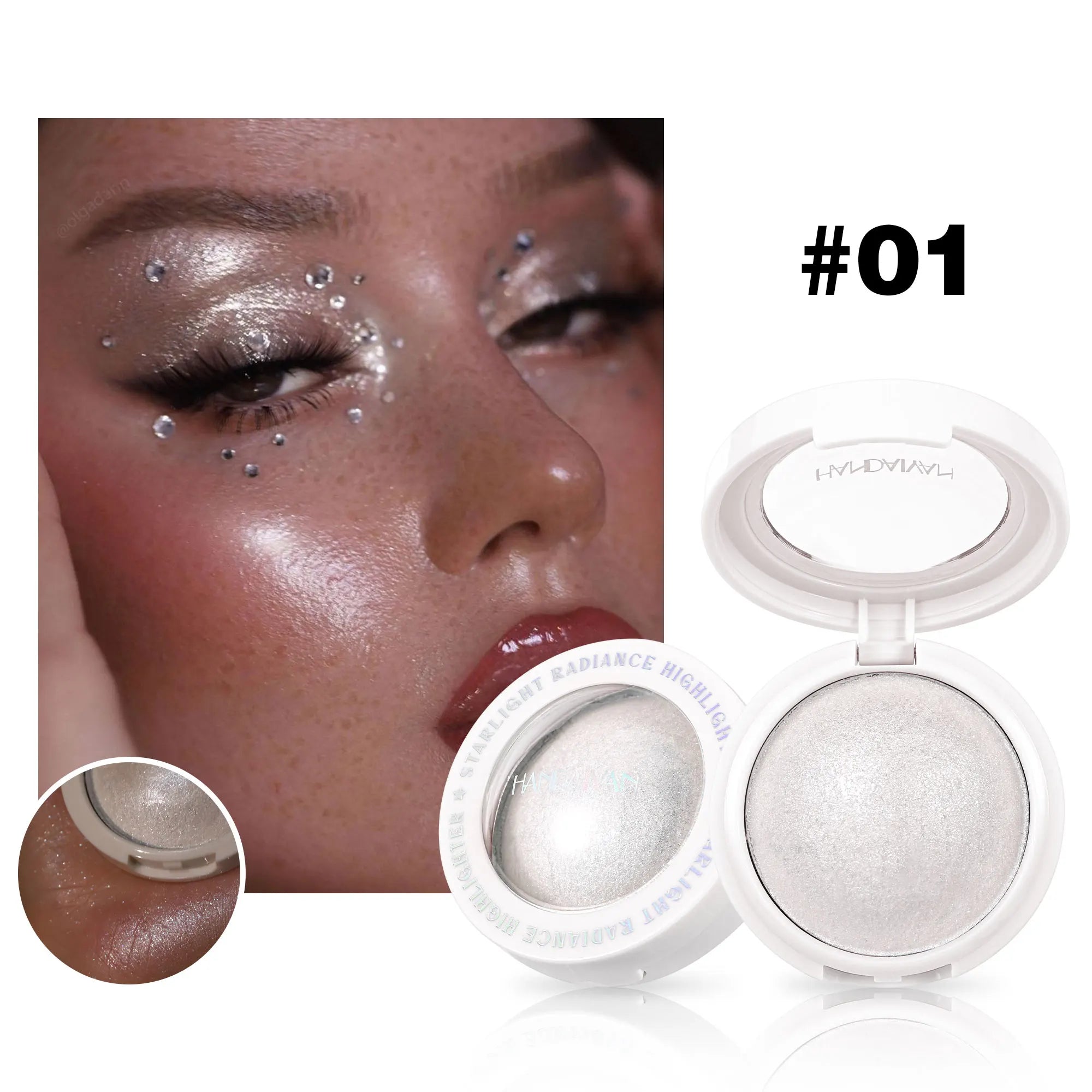 Single Color Highlighter Long Lasting Shimmer Radiance Sparkling Contour Brighten Chromatic Makeup Creamy Finish