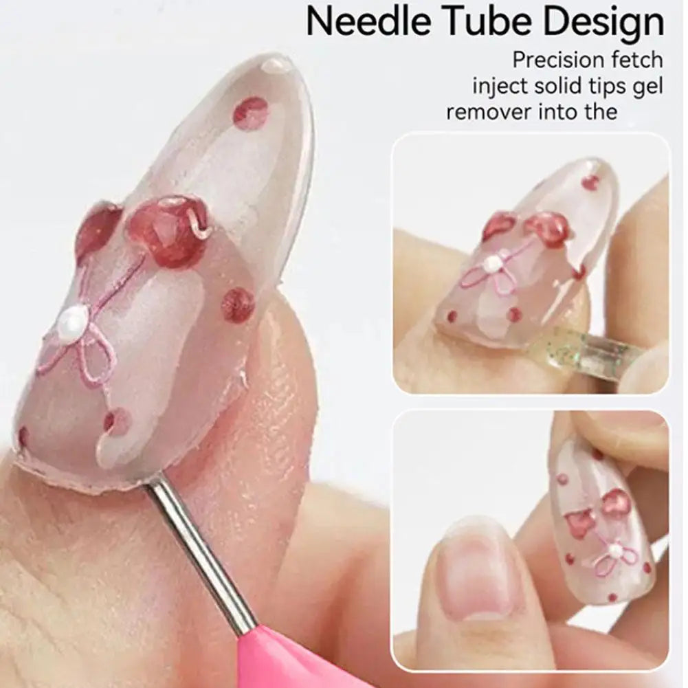 15ML Nail Glue Remover for Press on Acetone Free Nail Polish Remover Multi-Functional Remover for Nails Tips Gentle Glue Remover