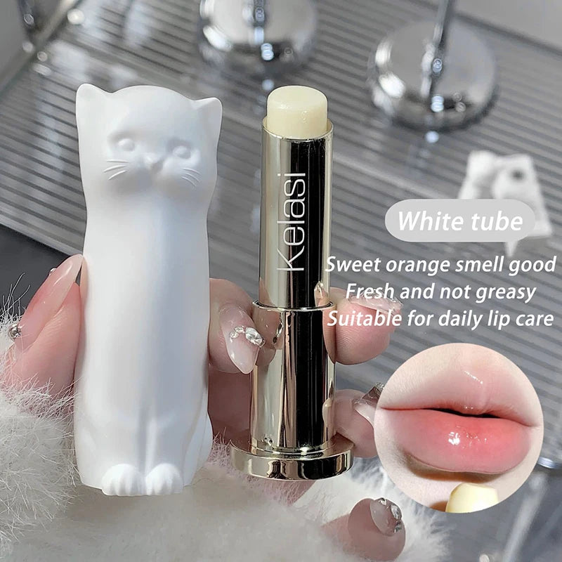Cat Lip Balm Moisturizing Healing Anti-dry Fade Lip Lines Autumn And Winter Lip Mask Care Girl Students Lipstick Makeup Base Day