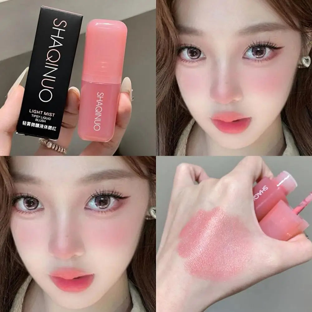 Liquid Blusher Waterproof Sweatproof Brighten Nude Color Matte Blush Stick Natural Rouge Face Makeup