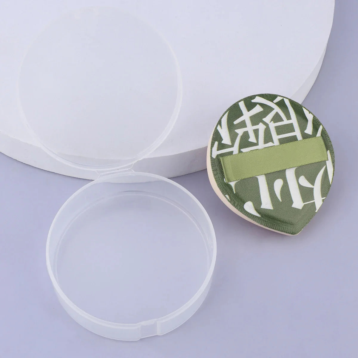 1 pcs Air Cushion Cosmetic Puff Set With Storage Box Makeup Cotton Candy Sponge Soft Leather Clip Wet Dry Use Makeup Tools