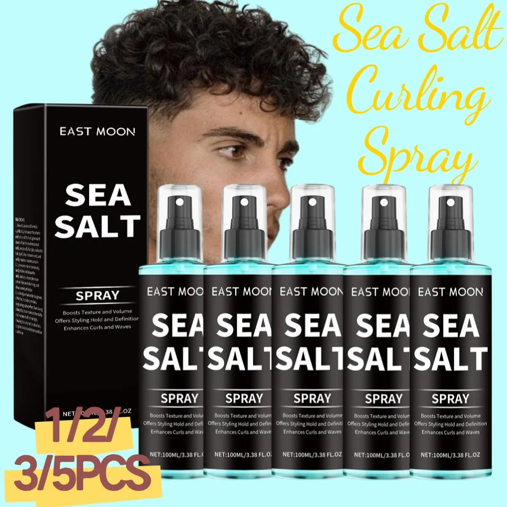 2025 Sea Salt Curl Styling Elastic Hair Spray,Non-Sticky Beach Waves for Lazy Curls Refreshing Hair Spray,Sea Salt Curling Spray