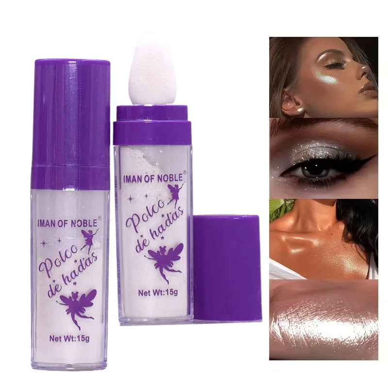 Fairy Shimmer HighLighter Powder Sparkle Body Face Glitter Highlighter Brightens Multi-Use Makeup