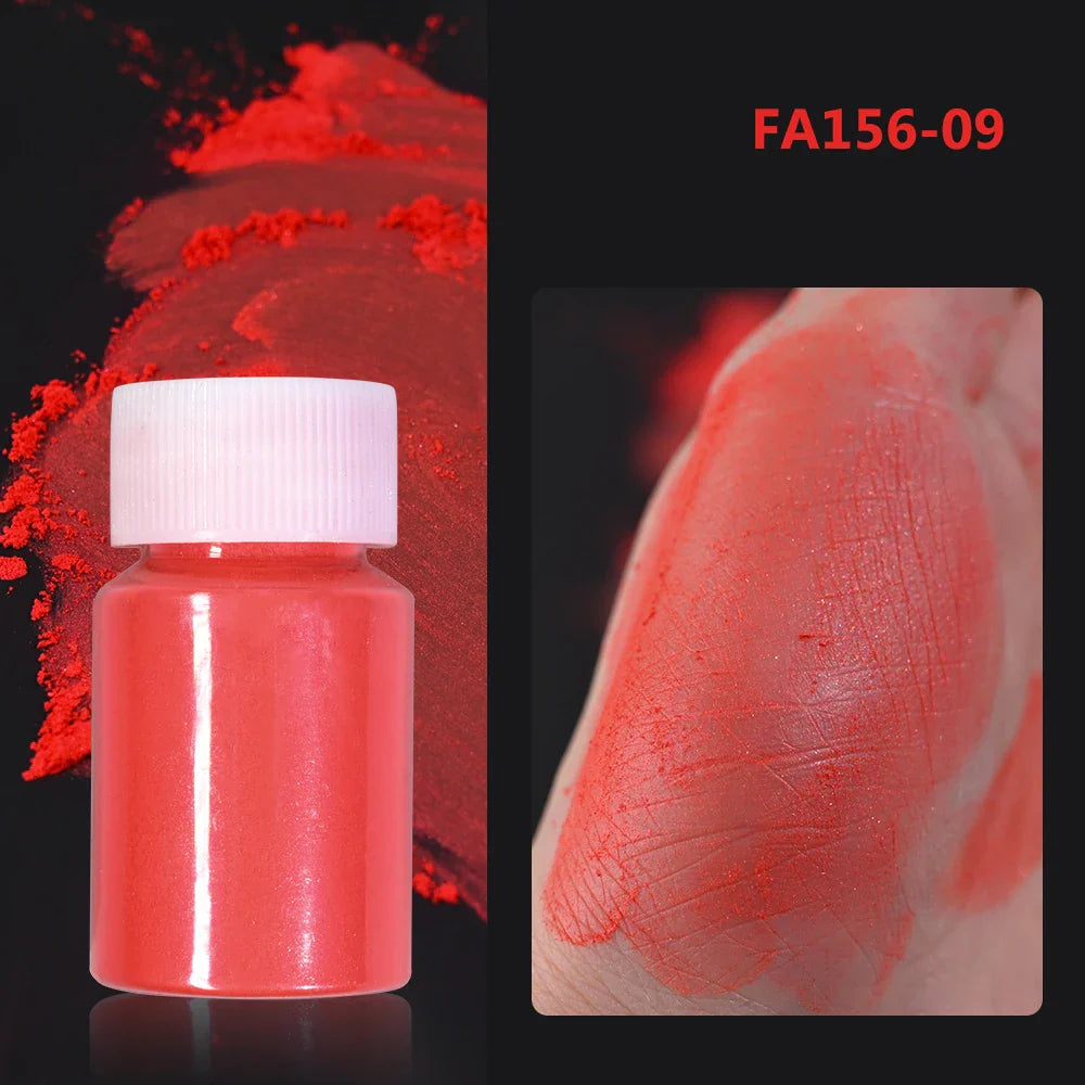 1Box Cherry Pink Chrome Pearl Nail Powder Gradient Mirror Effect Nail Art Glitter Auroras Rubbing Dust Nail Art Decoration 10g