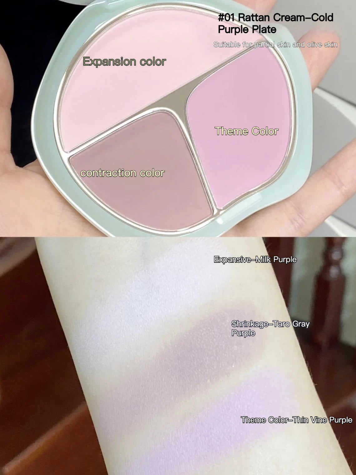 TIMAGE 3 Color Blusher Matte Powder Cheek Blush Natural Brightening  Rouge Plate Expansion Color  Milk Tea