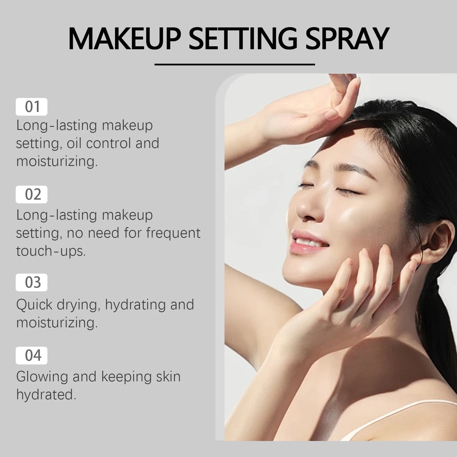 EELHOE 30ml Makeup Setting Spray Lasting Moisturizing Anti-dryness Quick Fixer Natural Finish Refresh Make up Lock for All Skin