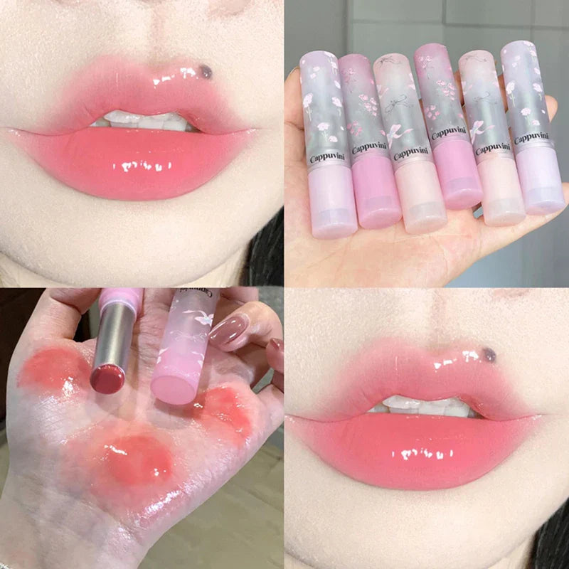 Flowery Dish Language Lip Gloss – Mirror Lip Glaze, Water-Light, Long-Lasting Moisturizing Lip Makeup