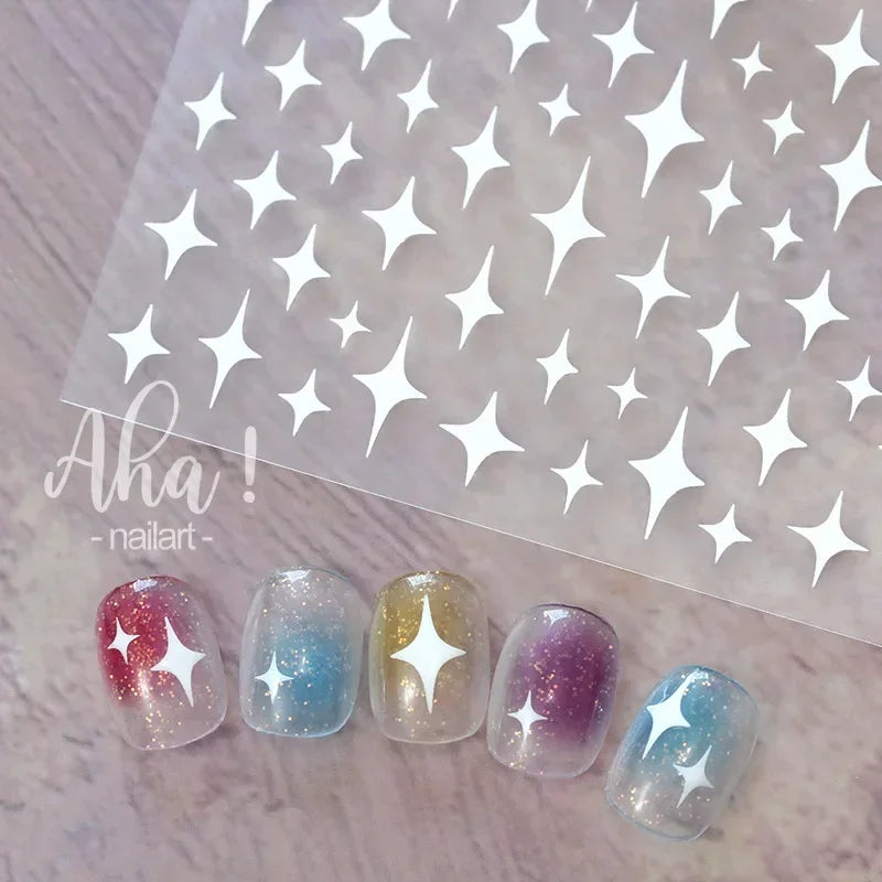 1sheet 3D Sweet Cherry Fruit Nail Art Stickers Summer Peach/Lemon/Star/Moon Nail Decals 8*10cm Adhesive Red Cherry Nail Decor