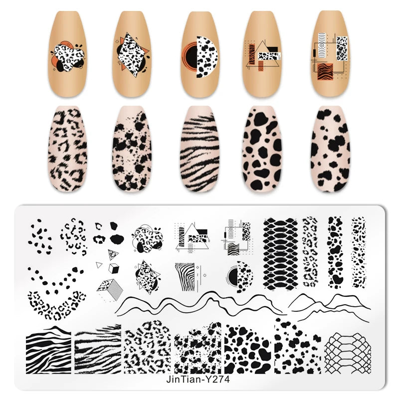 Valentine's Day Nail Stamping Plates Rose Flower Love Theme Nail Art Plate Stainless Steel Halloween Nail Design Stencil Tools
