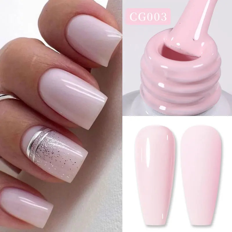 BORN PRETTY Jelly Nude Gel Nail Polish 10ml Light Pink Peach Translucent Color UV Light Cure Gel Varnish Nail Art DIY at Home