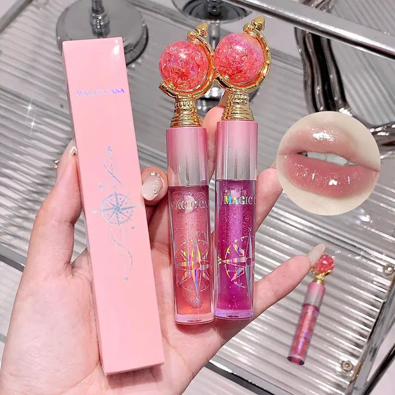 MAGIC CASA Shimmering Lip Gloss — Hydrating and Moisturizing Lip Makeup, Long-Lasting Waterproof Mirror Finish, Non-Sticky Plumping Glass-Like Shine