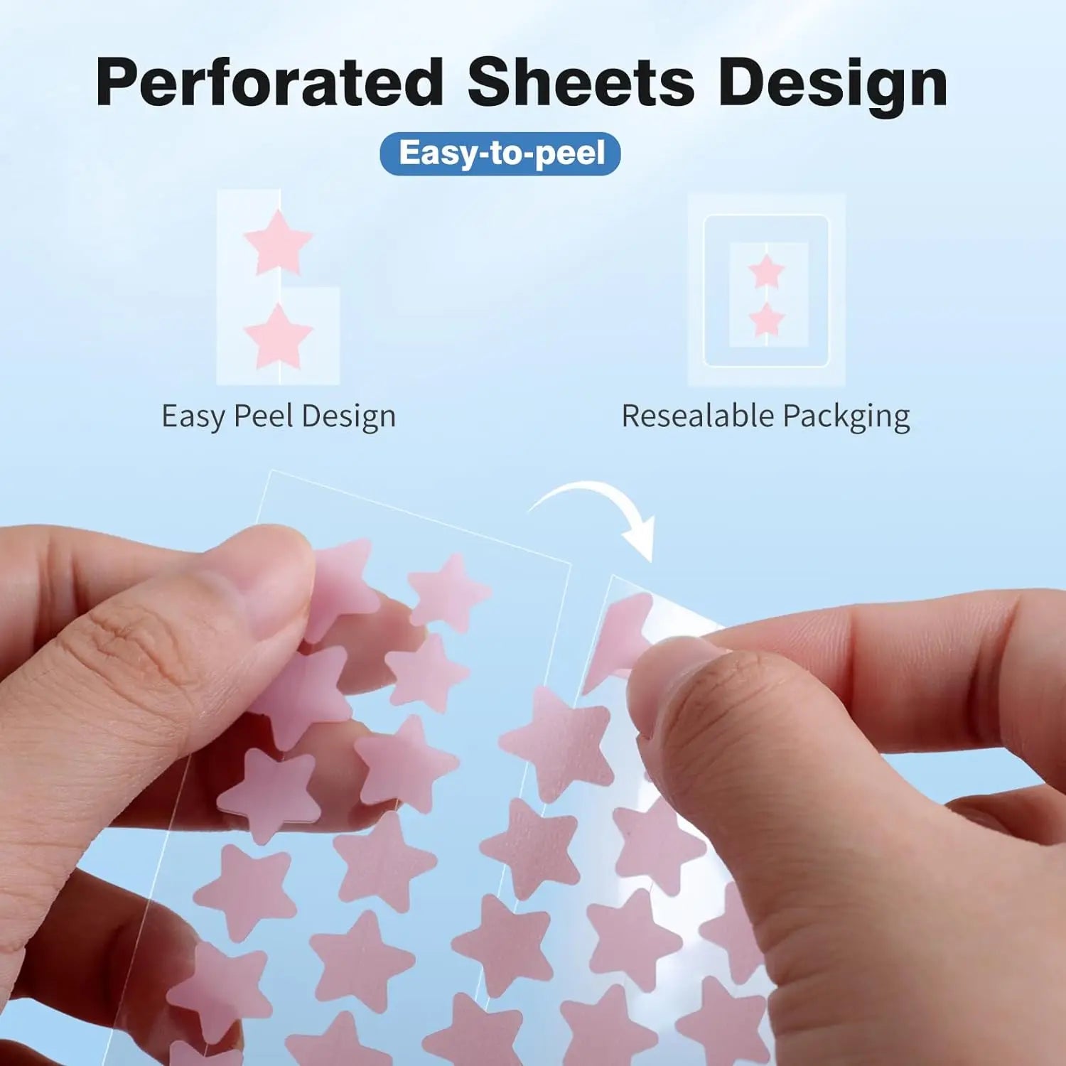 720Pcs Colorful Cute Star Heart Shaped Acne Treatment Sticker Invisible Acne Cover Pimple Patch Skin Care
