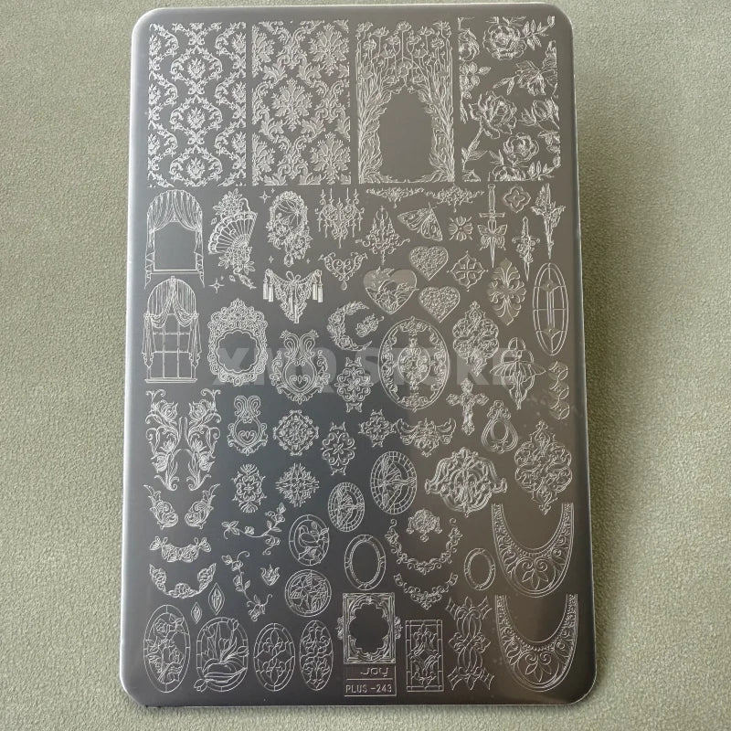 DIY Nail Art Stencil Plates Leopard Print & Flower Designs, Durable Stamping Templates for Home & Salon Use