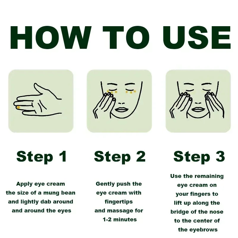 Instant Remove Wrinkles Eye Cream Fade Eye Fine Line Anti Aging Dark Circles Bags Puffiness Tighten Under Eyes Skin Care 2024