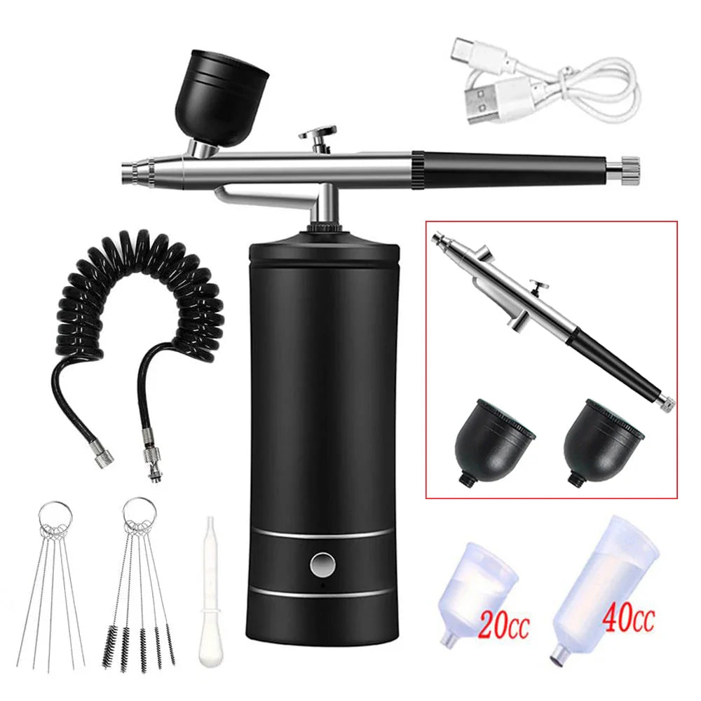 Airbrush Nail with Compressor Portable Air Brush with Compressor For Nails Art Cake Painting Craft Airbrush Nail Art Compressor