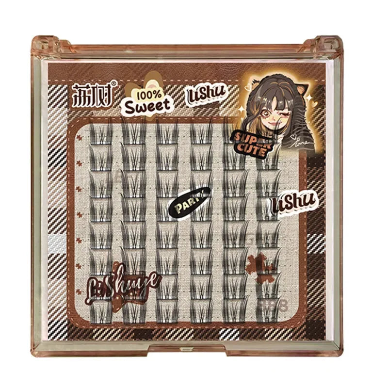 Lishu Glue-free Reusable False Eyelashes Self-adhesive Comic Natural Thick Long Lashes Extension Enlarge Eyes Beauty Tool