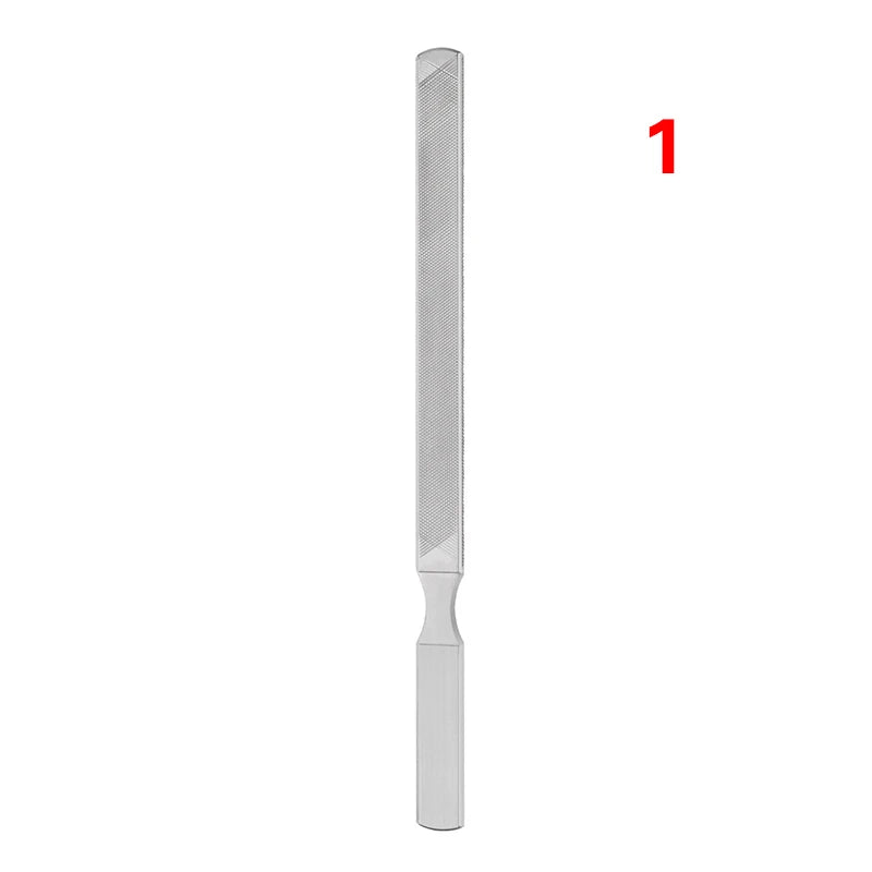 Professional Nail File Stainless Steel Double Side Nail File Buffer File Fingernails Toenails Manicure Files For Salon And Home