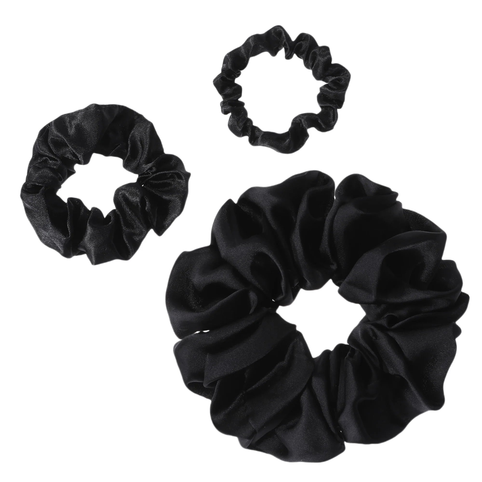 3pc Mori Scrunchie Hair Accessories Women's Premium Hair Cord Headflower French Headwear With Ponytail Headband
