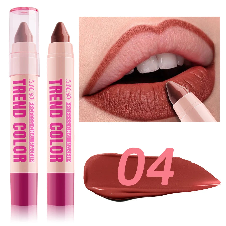 Moisturizing 12 Color Lipliner Pen Waterproof Plumping Stain Lipstick Natural Nude Pink Lip Liner Outline Lips Contour Makeup Fo