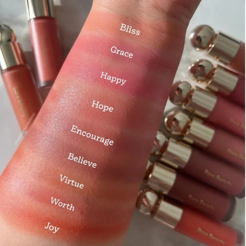 Rare Beauty Liquid Blush Dewy High Pigment Cheek Makeup Long Lasting Natural Radiance Lightweight Easy Blend Bliss 10 Shades