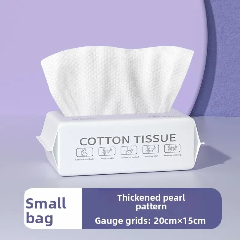 Face Towel Disposable Pure Cotton Thick Facial Towels Disposable Compressed Wipes Soft Cleansing Wipes Travel Makeup Paper Home