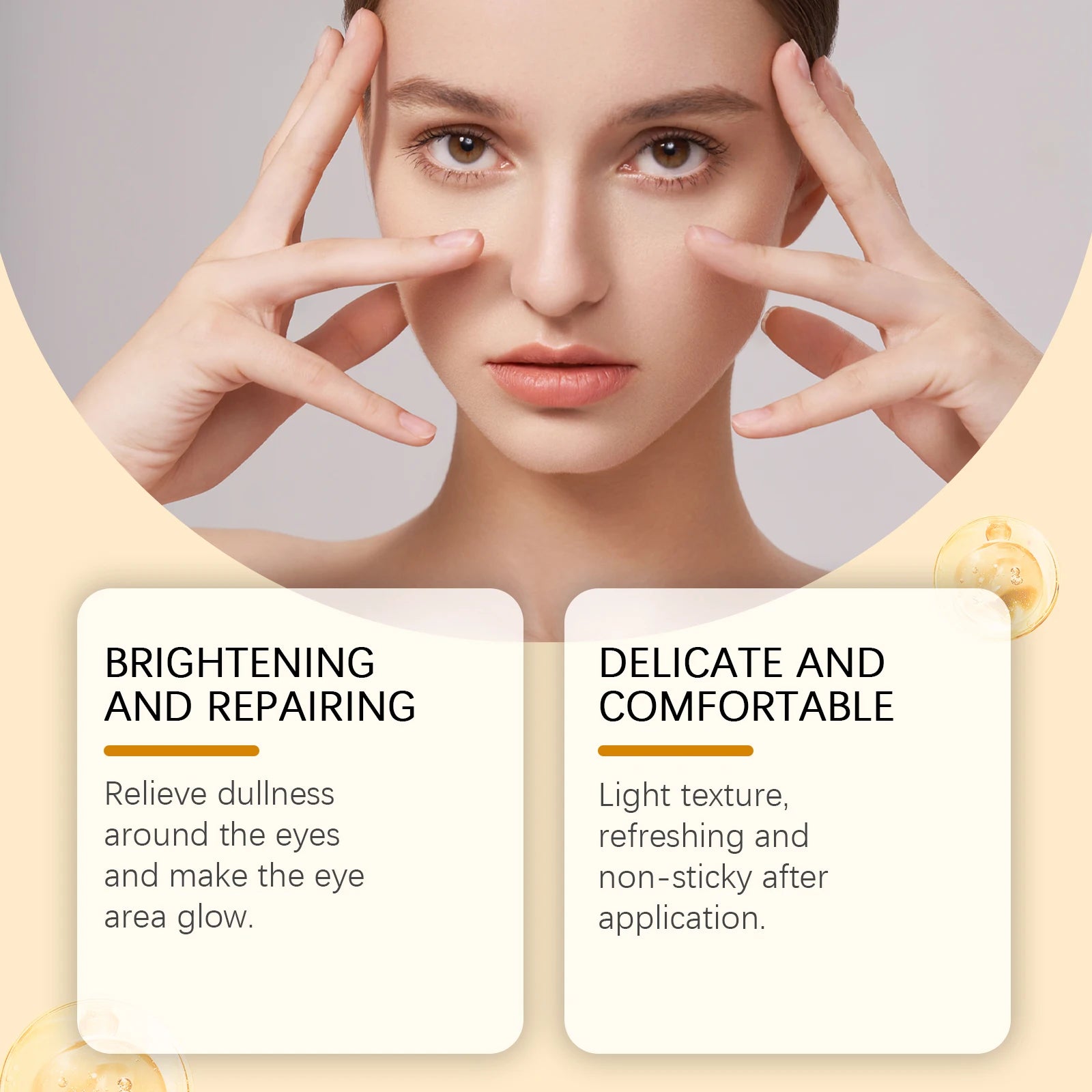 Anti Aging Eye Serum Oil Brightening Firming Fade Fine Lines Remove Puffiness Dark Circles Hydrating Smooth VC Eye Essence Oil