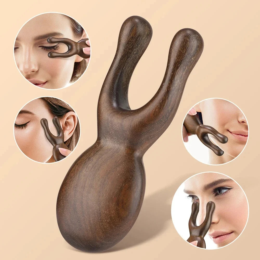 Sandalwood Frog Massager - Nose Lift Device for Eye Nose Meridian Dredging & Acupoint Care