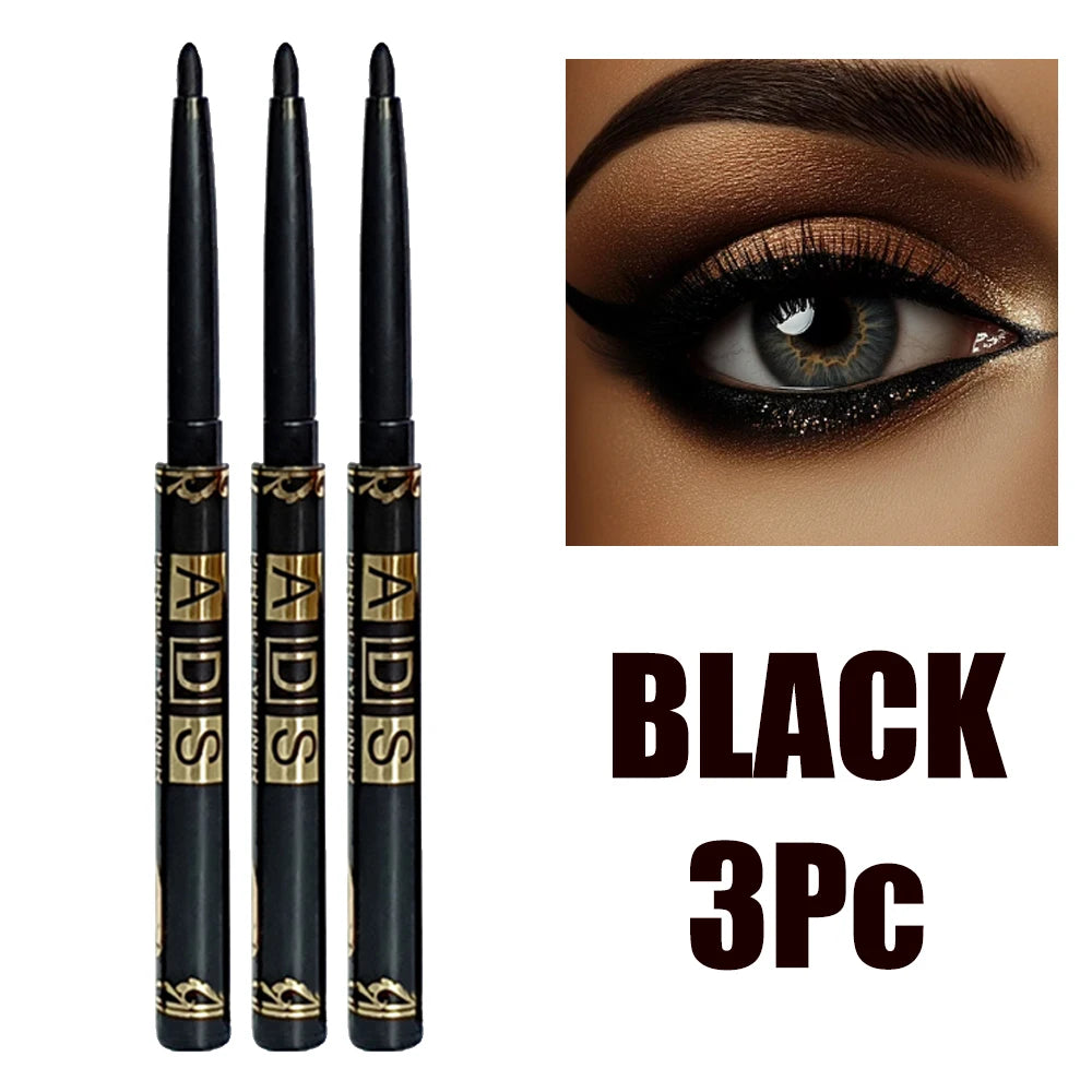2Pcs Waterproof Black Brown Eyeliner Pencils-Smudge-Proof, Long-Lasting &Beginner-Friendly Smooth High Pigmented Punk Eye Makeup